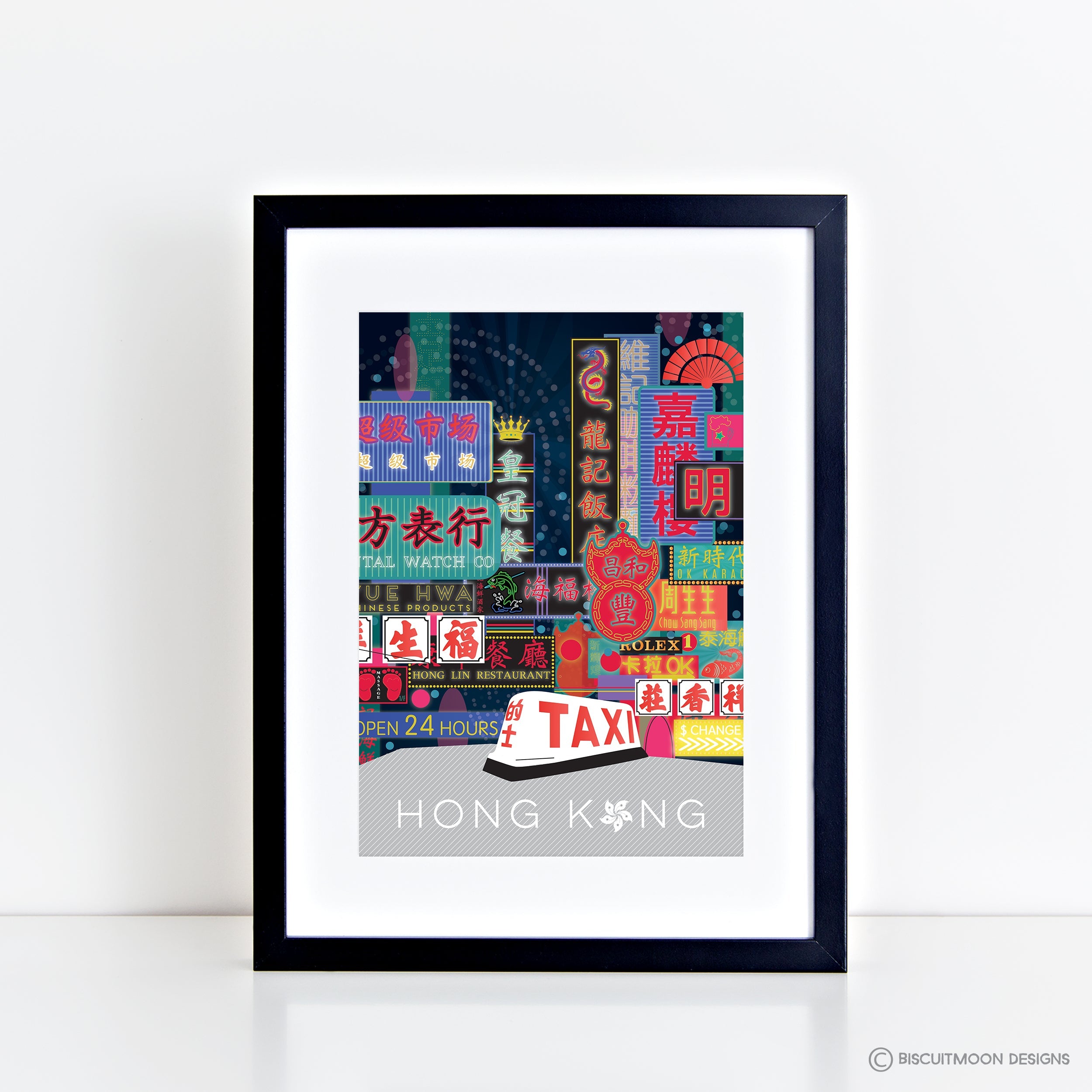 Hong Kong City Neon Print | Bookazine HK