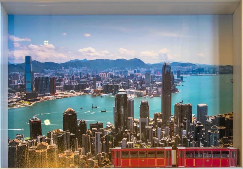 Hong Kong Skyline 3D Print With White Frame | Bookazine HK
