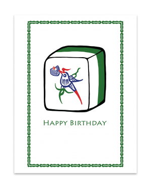 Mahjong Bird Tile Greeting Card | Bookazine HK
