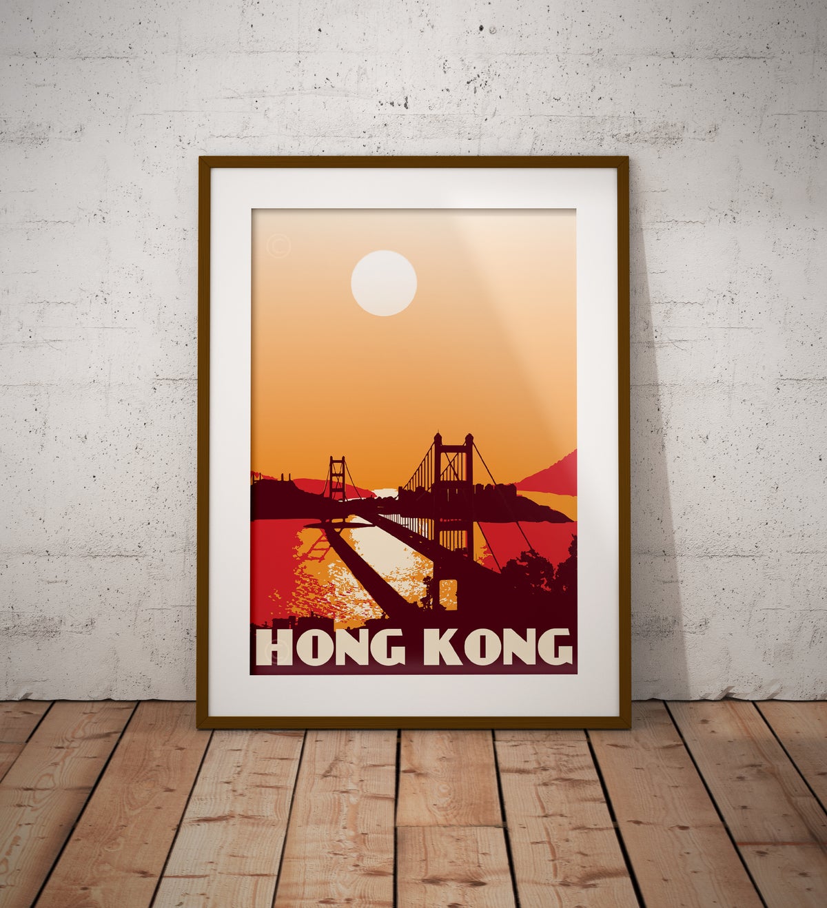 Hong Kong Bridge Orange Fine Art Print | Bookazine HK