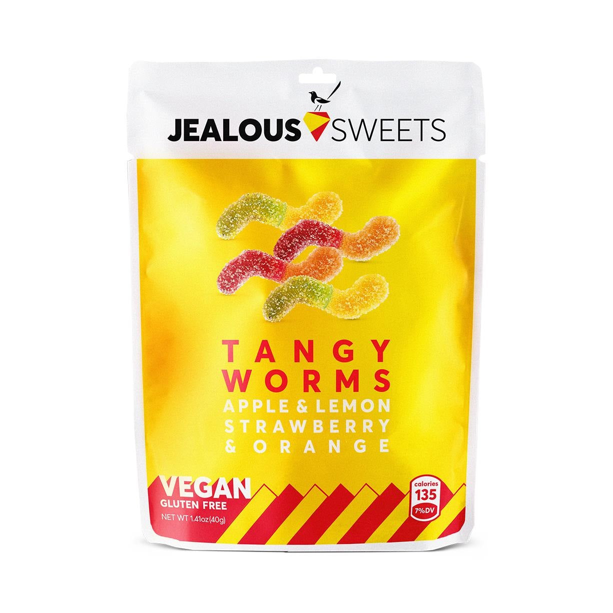 JEALOUS SWEETS - TANGY WORMS BAG 40G