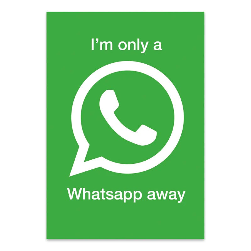 I'm  Only A Whatsapp Away Card | Bookazine HK