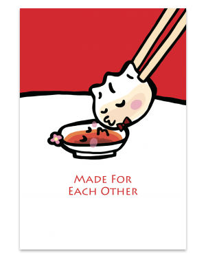 Made for Each Other Har Gao and XO Red Greeting Card | Bookazine HK
