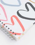 Multicolour Hearts Spiral Notebook