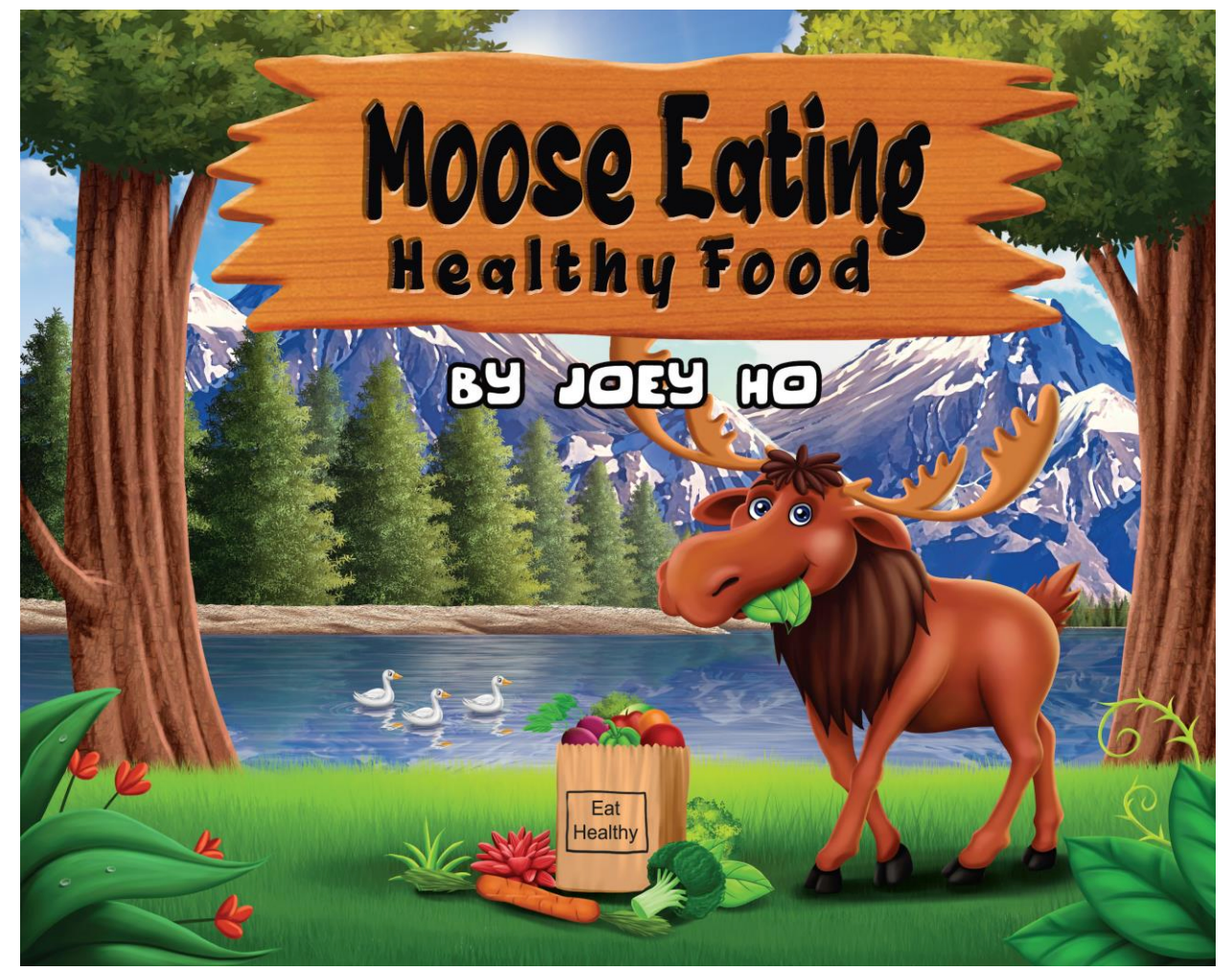 Moose Eating Healthy Food