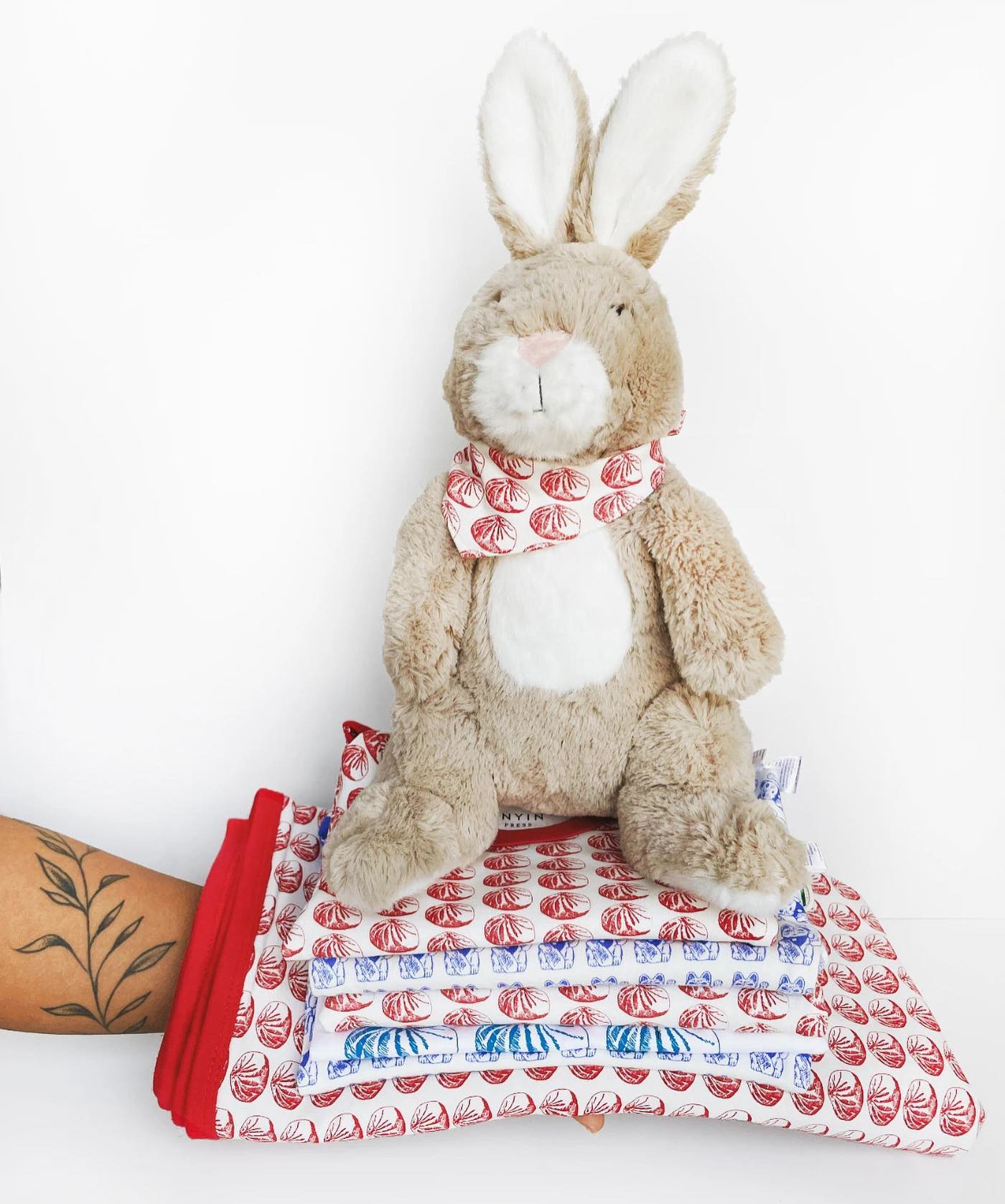 Tutu Plush Bunny With Red Baozi Bib | Bookazine HK
