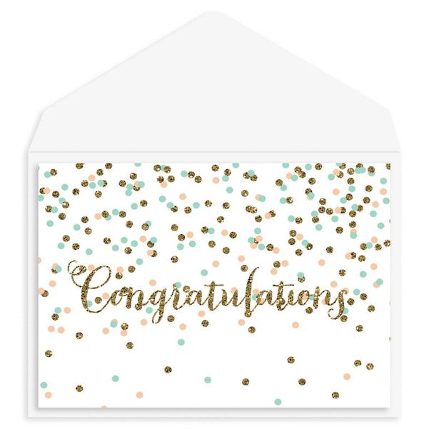 Congrats Confetti Congratulations Card - Bookazine
