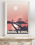 anajiko-HongKongBridgePinkFineArtPrint-bookazinehk