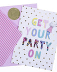 Get Your Party On Birthday Handmade Card