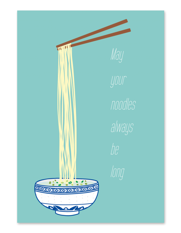 May Your Noodles Always Be Long Greeting Card | Bookazine HK