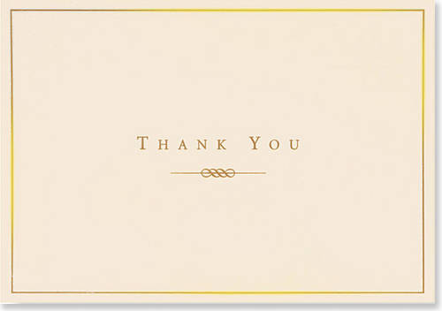 Thank You Notes Gold/cream