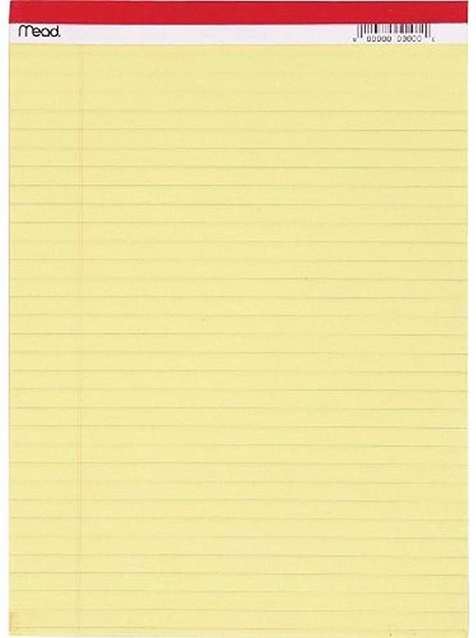 Yellow Legal Pad 8.5X11In Bookazine