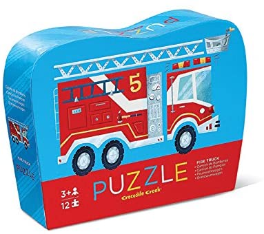 crocodile creek firetruck mini puzzle 12pcs bookazinw