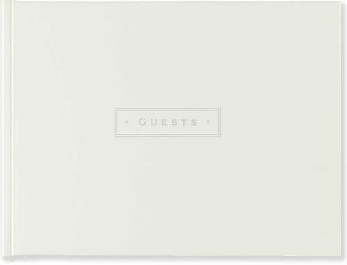 White Leather Guest Book