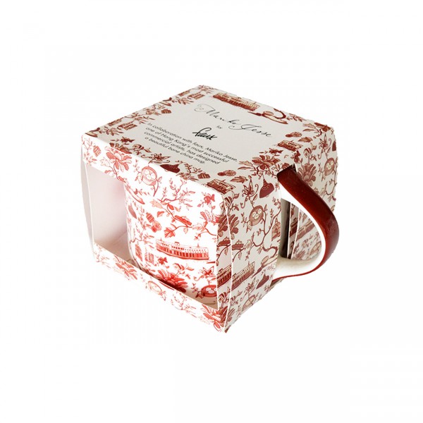 Toile Festive Mug Red &amp; Gold | Bookazine HK