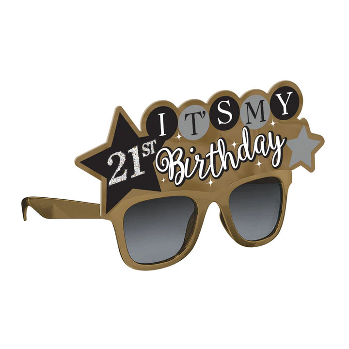 It's My Birthday Add An Age Gold Fun Glasses | Bookazine HK