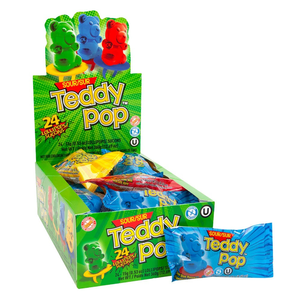 Teddy Pop Sour Lollipop Ring 0.53Oz | Bookazine HK