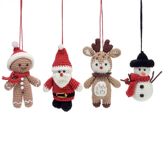 Christmas Ornament Crochet Character Assorted