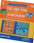Tic Tac Toe & Checkers Dino Magnetic Game