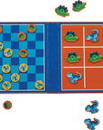 Tic Tac Toe & Checkers Dino Magnetic Game