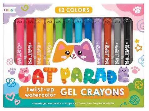 Cat Parade Gel Crayons - Set of 12 | Bookazine HK