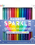 Rainbow Sparkle Glitter Markers - Set of 15 | Bookazine HK