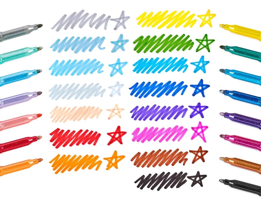 Rainbow Sparkle Glitter Markers - Set of 15 | Bookazine HK