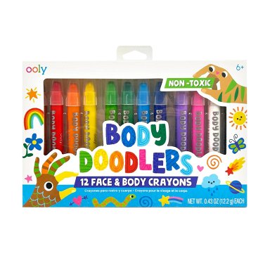 Body Doodlers: Face &amp; Body Crayons - Set of 12 | Bookazine HK