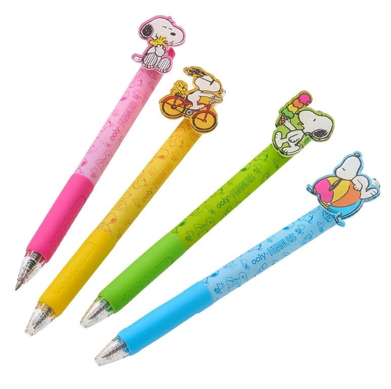 OOLY x Peanuts Black Ink Retractable Gel Pens - Set of 4