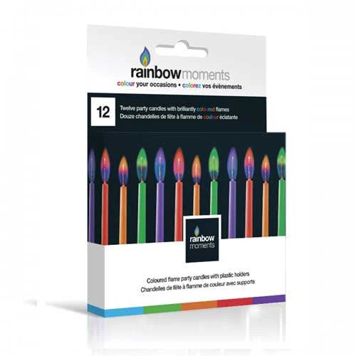 Multi Colour Flame Candles Pack of 12 | Bookazine HK