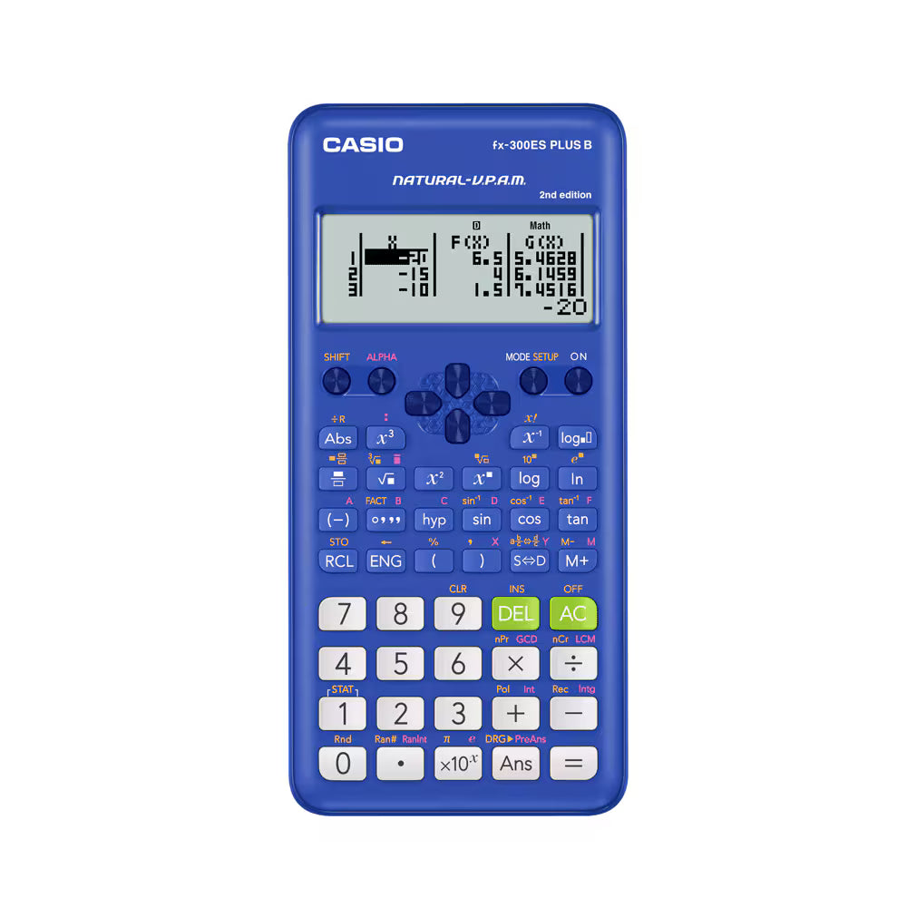 Casio FX-300ES Plus B 2nd Edition Scientific Calculator - Blue