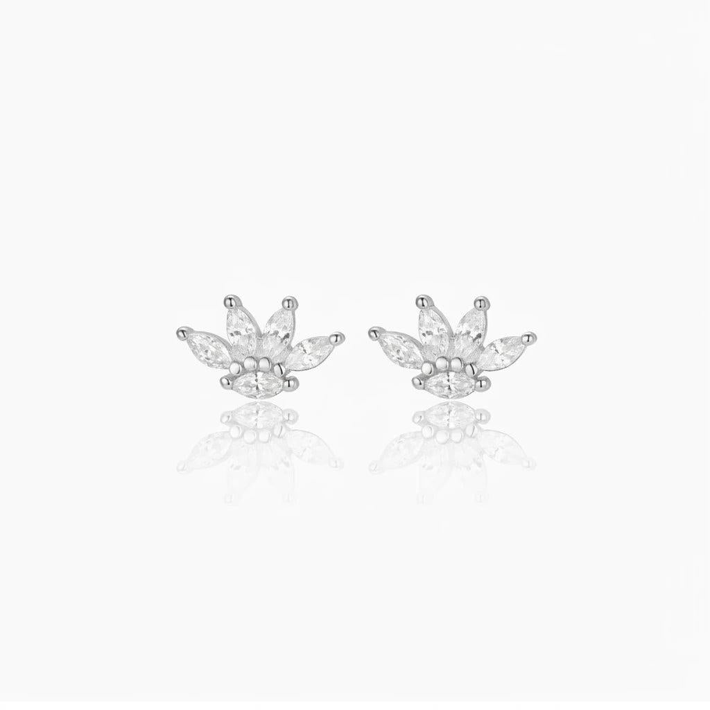 Blooming Lotus Studs Earrings Silver | Bookazine HK