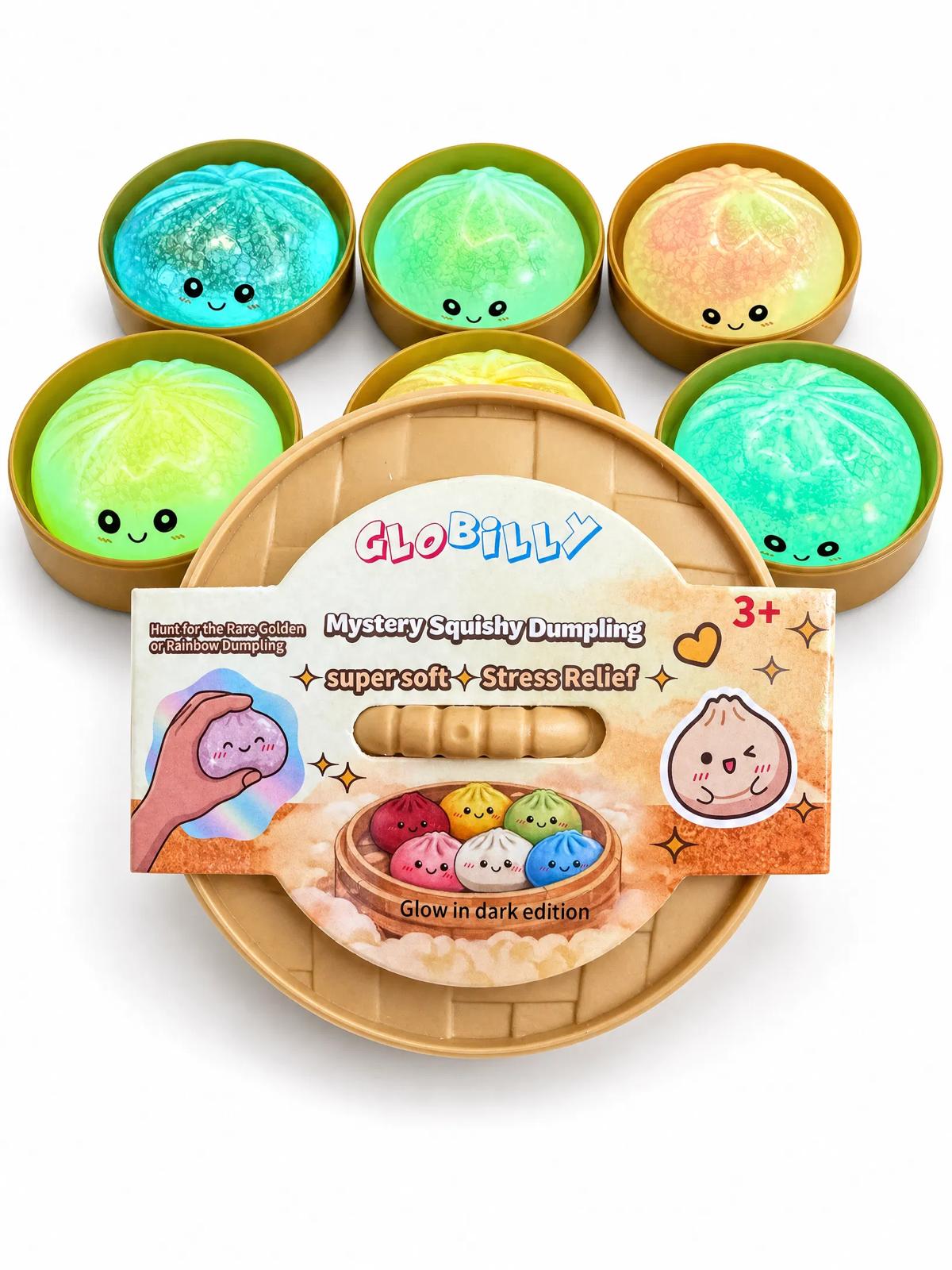 Mystery Bun Squishy (Medium) - Glow In The Dark Edition