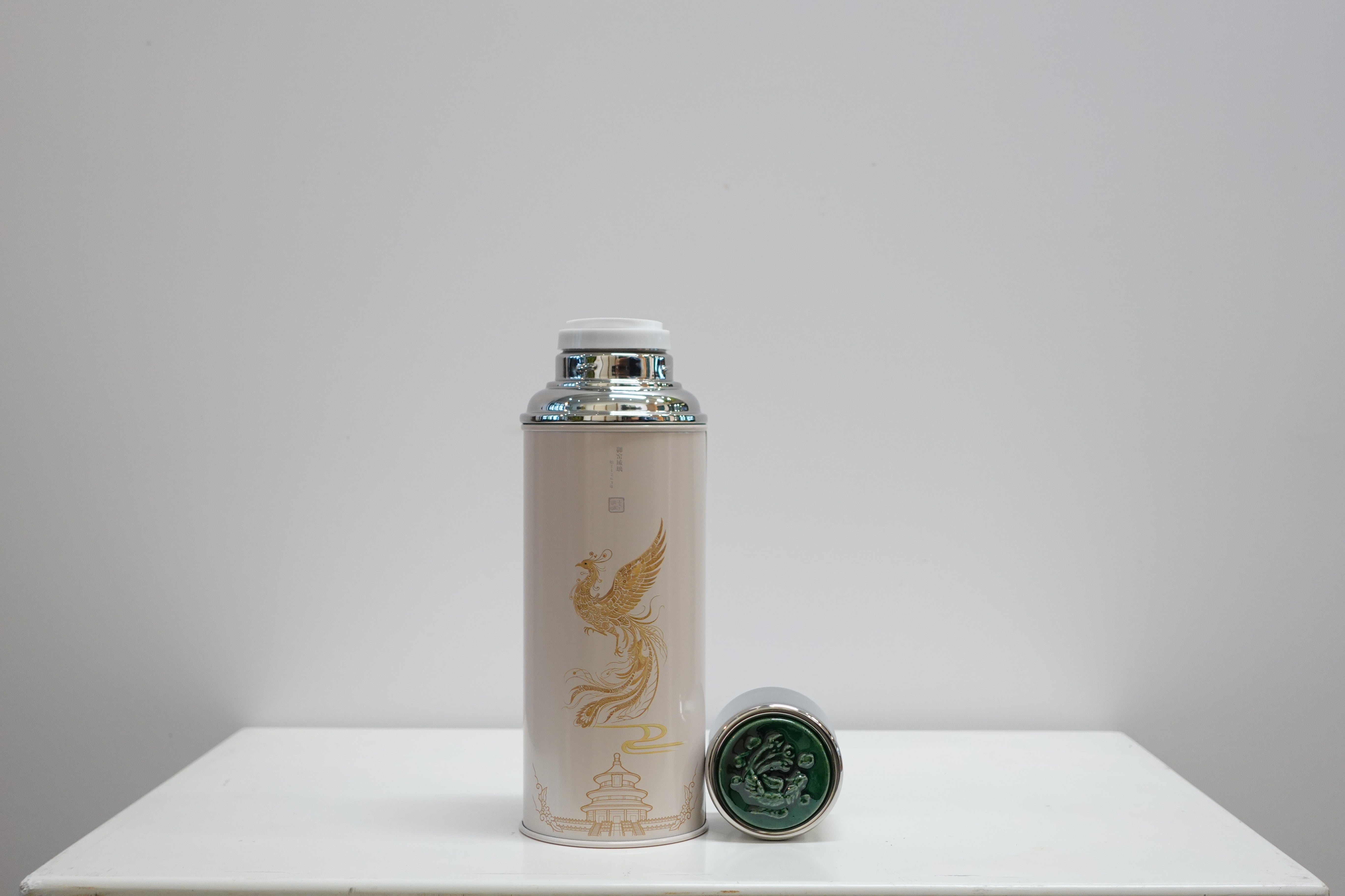 Glass Vacuum Flask - Phoenix With Colored Glaze Top 450Ml | Bookazine HK
