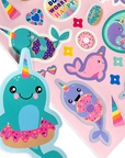 Stickiville Nom Nom Narwhals Scented Stickers