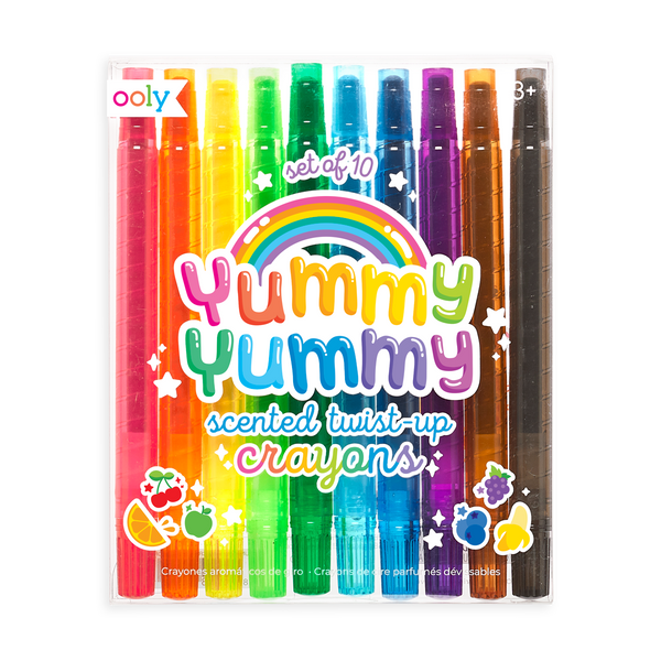 Yummy Yummy Scented Twist Up Crayons Set of 10