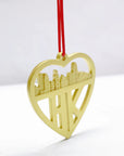 Hong Kong Gold Heart Ornament