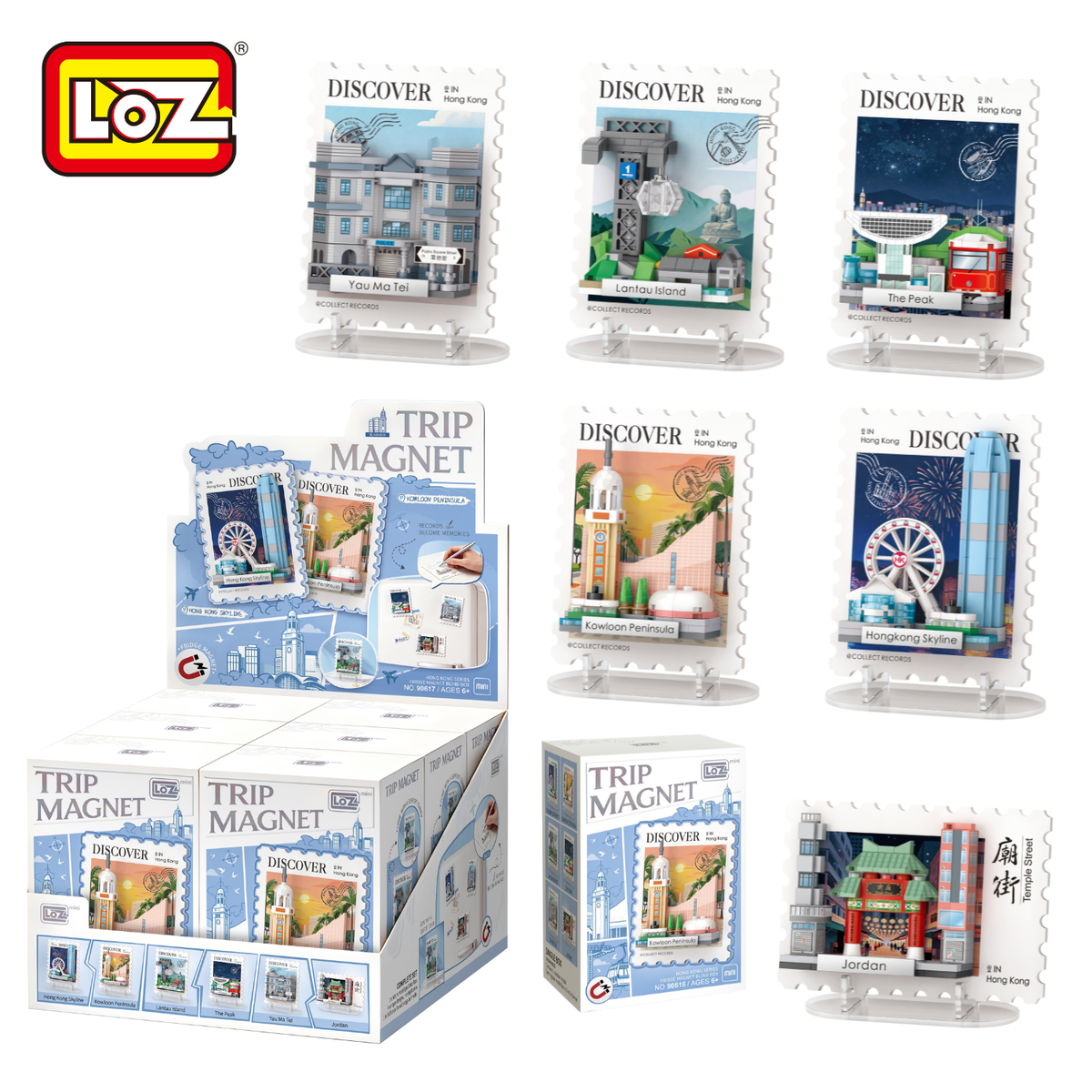 Travel Postcard Fridge Magnet Blind Box (Hong Kong Series)