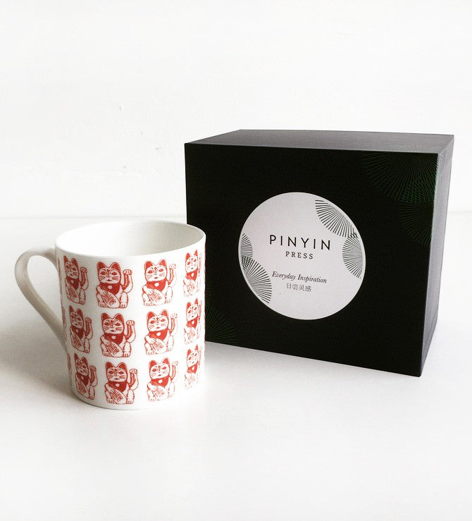 Red Lucky Cat Mug | Bookazine HK