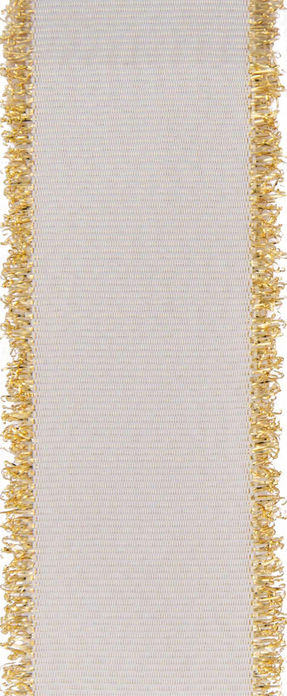 White & Gold Fringe Premiere Ribbon | Bookazine HK