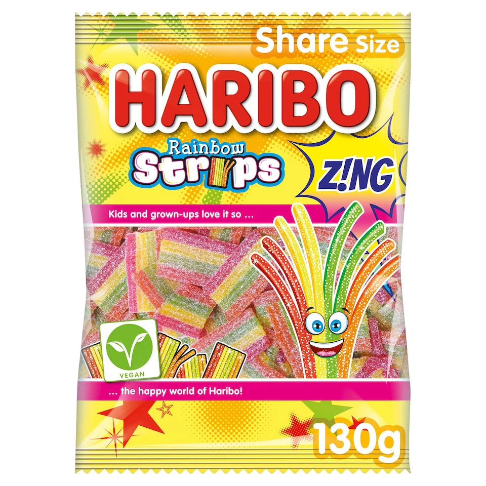 Haribo Rainbow Strips 130G | Bookazine HK