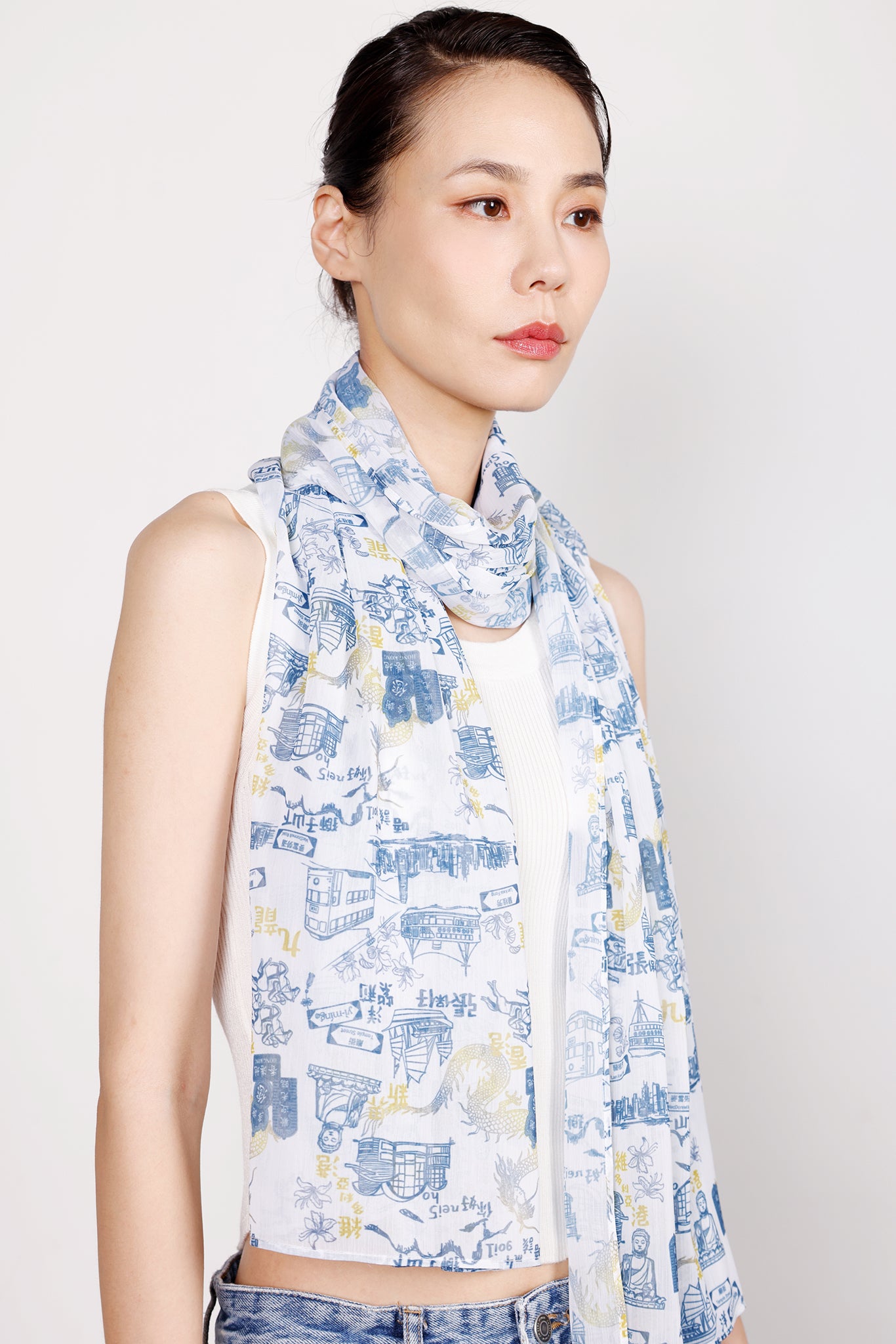 REESE HK Print Long Scarf  | Bookazine HK