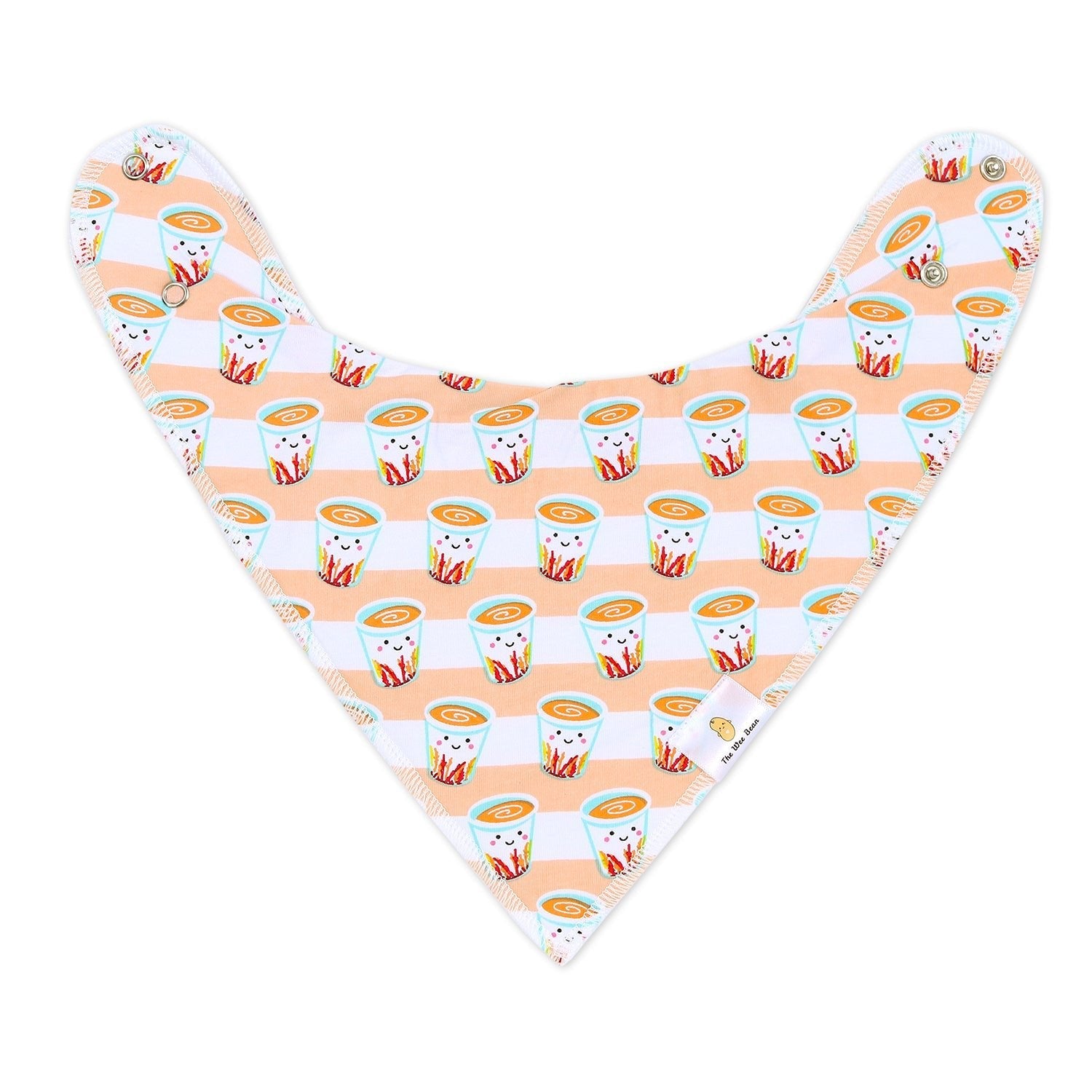 Organic Cotton Bandana Bibs 2pcs Set (Milk Tea + Egg Tart) | Bookazine HK