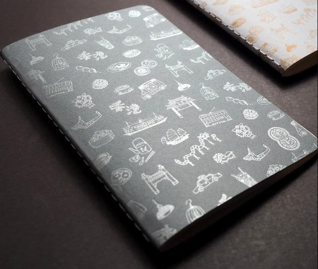 Letterpress Hong Kong Pocket Notebook - Silver | Bookazine HK