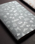 Letterpress Hong Kong Pocket Notebook - Silver | Bookazine HK