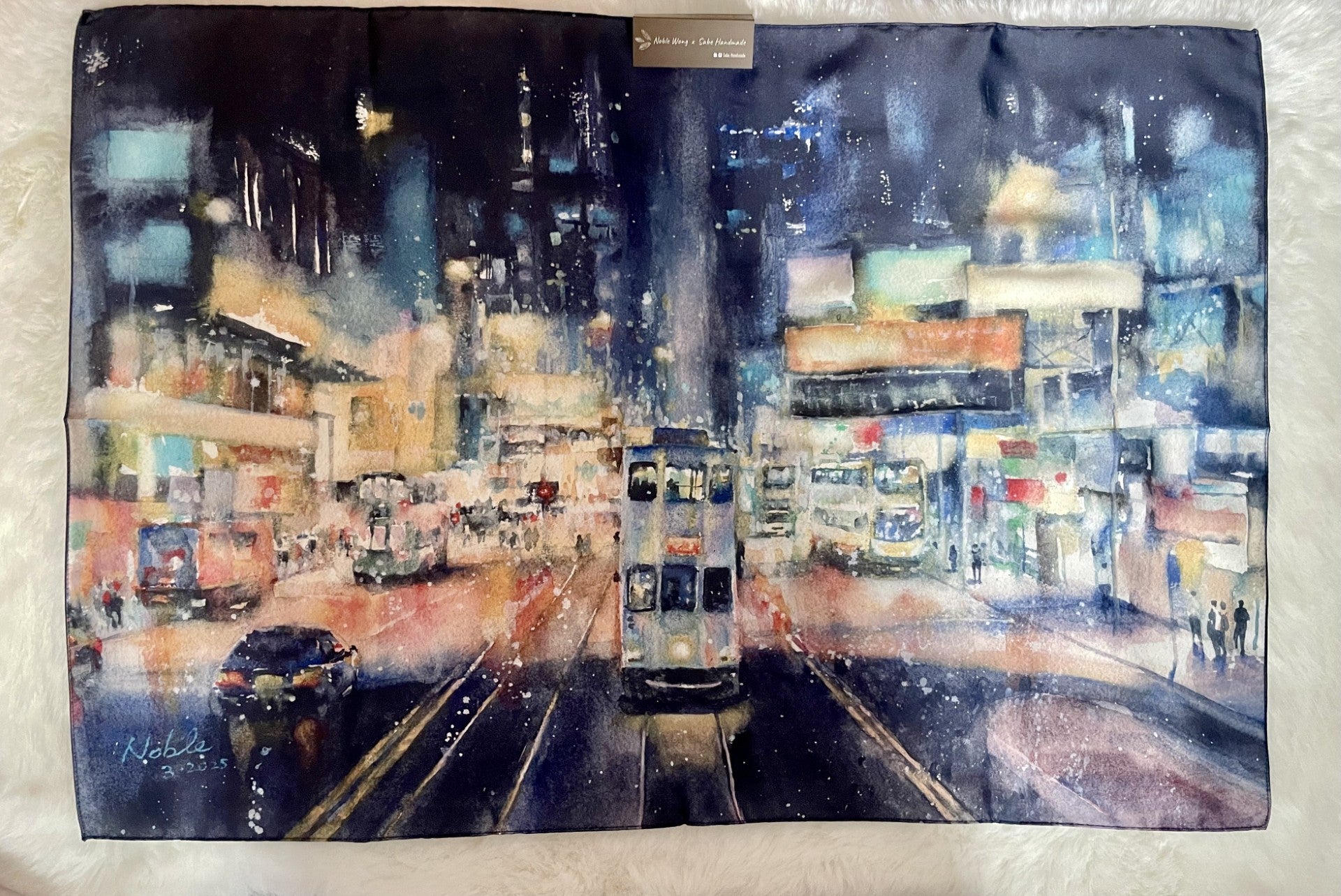 HK Tram Twilight Scarf  | Bookazine HK