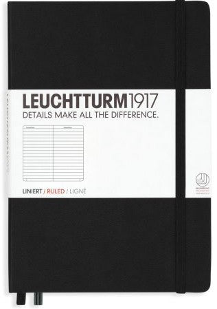Black Medium (A5) Ruled Notebook Hardcover | Bookazine HK