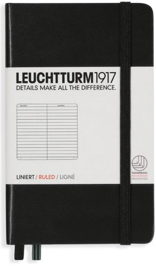 Black Pocket (A6) Ruled Notebook Hardcover | Bookazine HK