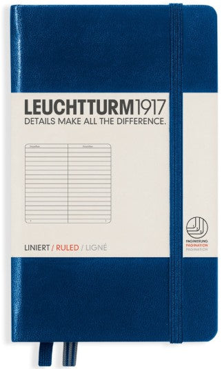 Navy Pocket (A6) Ruled Notebook Hardcover | Bookazine HK