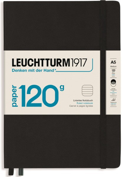 Black Medium (A5) Ruled Notebook 120g Edition | Bookazine HK